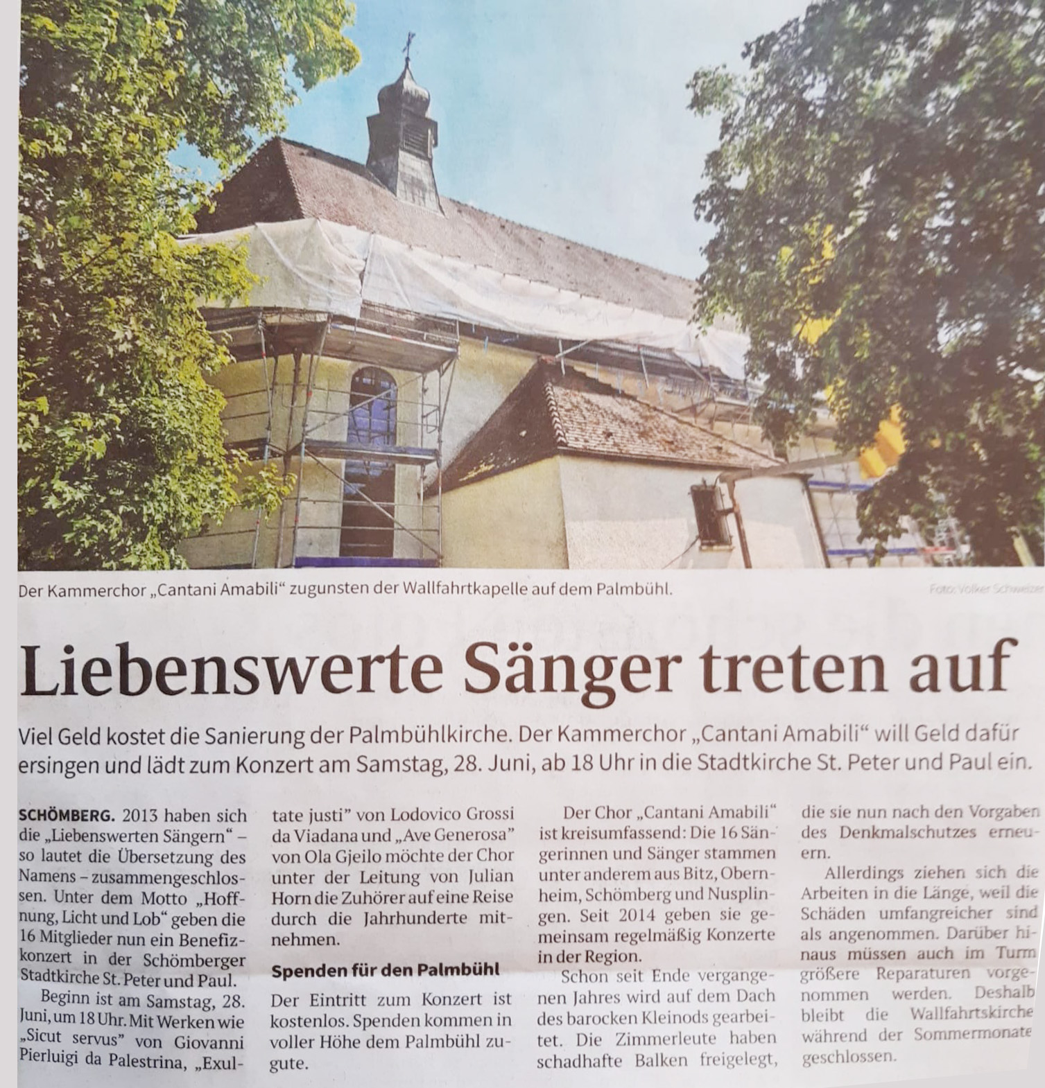 Pressebericht - Liebenswerte Sänger treten auf - 2025